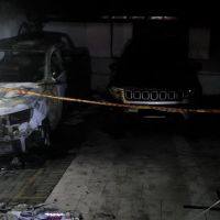 Garagem de prédio incendeia na madrugada 