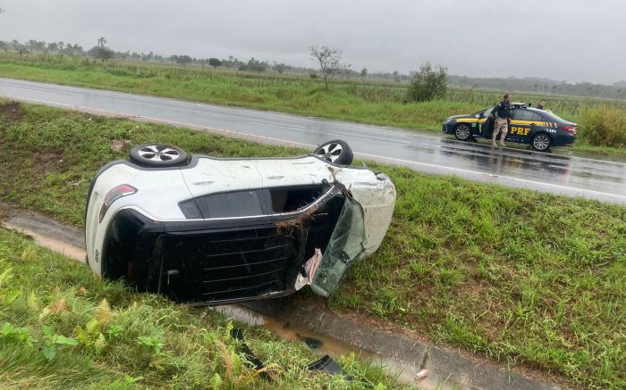 Vítima foi socorrida e levada para o hospital de Navegantes 

(FOTO: Divulgação)