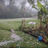 Chuva de granizo causa traumatismo