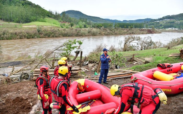 Governo classificou a passagem do ciclone como a maior tragédia natural da história do estado gaúcho  (Foto: CBMSC)