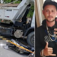 Motociclista morre em acidente com caminhão