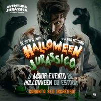 Halloween Jurássico vai movimentar o  maior parque de dinossauros do Brasil