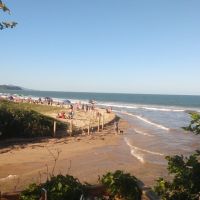 Banhistas invadem área de restinga em dia de sol 