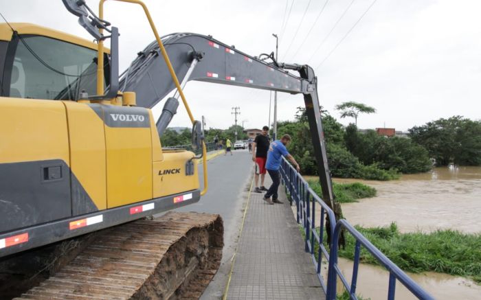 Itajaí-mirim causou inundações no final de semana em Itajaí
 (Foto Marcos Porto)