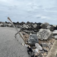 Trecho do molhe de Itajaí está afundando  