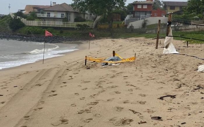 Guarda-vidas encontraram a vítima quando foram sinalizar a praia (Foto: PMSC)