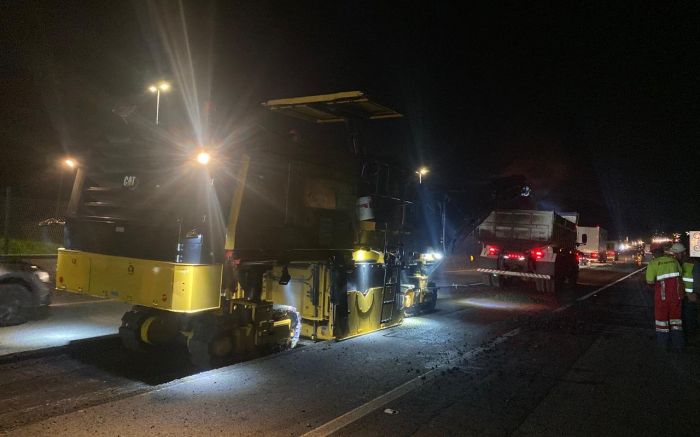 Obra na BR 101 bloqueia acessos à marginal em BC a partir desta terça (Foto: Divulgação/Arteris Litoral Sul)