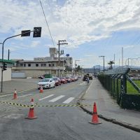 Obra do Semasa pra abastecimento da Gomes da Costa interdita trecho da Eugênio Pezzini 