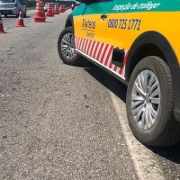 Acidente entre moto e carro na BR 101 causa filas de 7km em Itajaí