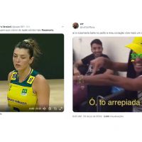 Rosamaria, de SC, dá show no vôlei e viraliza nas redes sociais 