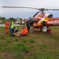 Trabalhador cai de cinco metros de altura em Barra Velha