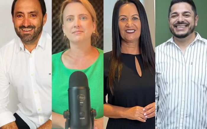 Evandro, Janete, Luizinho e Juraci são os candidatos na majoritária (Foto: reprodução)