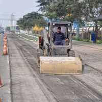 Principais avenidas de Itajaí estão recebendo novo asfaltamento