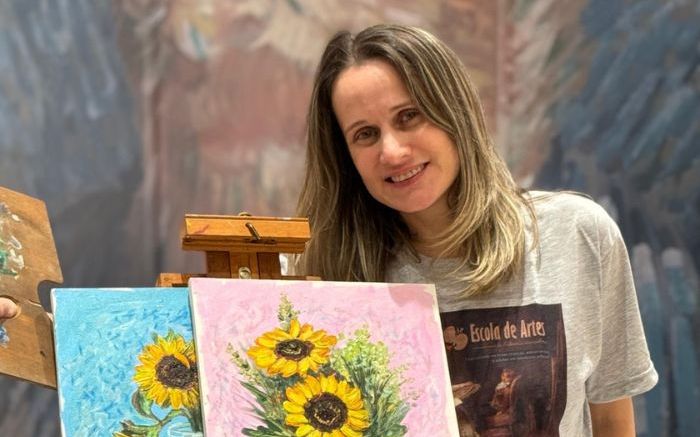 Crianças de até 12 anos podem participar do workshop especial "Caminhando com Van Gogh", dirigido pela artista plástica Fabrícia Gonçalves (Foto: Divulgação/Balneário Shopping) 