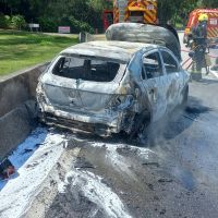 Gol pega fogo na subida do Morro do Boi