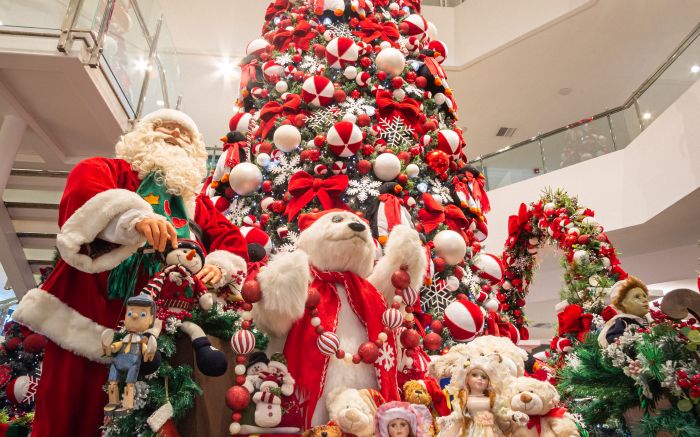 Show do Papai Noel com seus pinguins tem 15 minutos de duração (Foto: Divulgação)