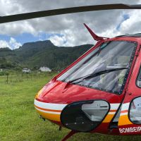 Motociclista sofre acidente e é levada em estado grave pelo helicóptero 