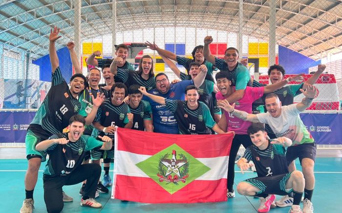 Santa Catarina bateu São Paulo na final do handebol masculino. Foto: Divulgação