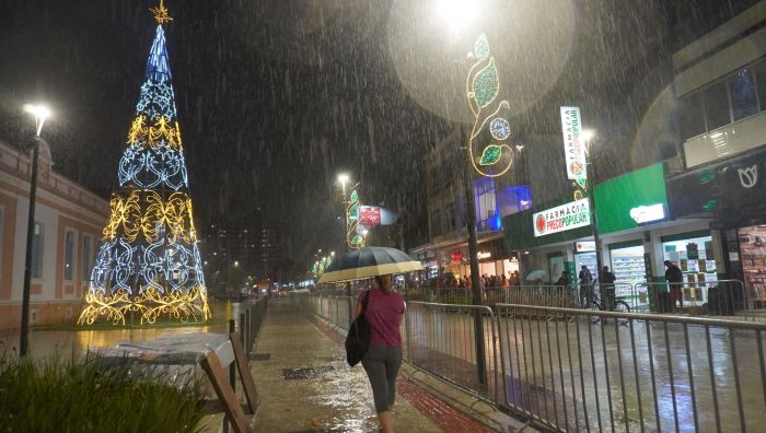 Abertura estava programada para terça-feira de chuva em Itajaí (Foto: Ana Júlia Kamchen)