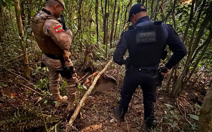 Corpo estava em avançado estado de decomposição (Foto: Divulgação GMI)