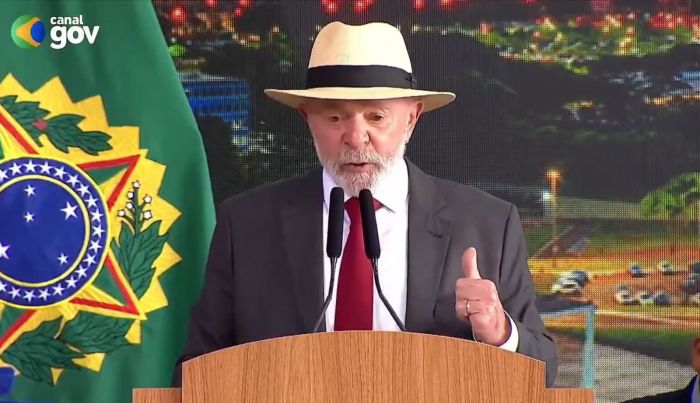 Presidente Lula discursou em evento em memória dos dois anos dos ataques de 8 de janeiro (Foto: Reprodução)