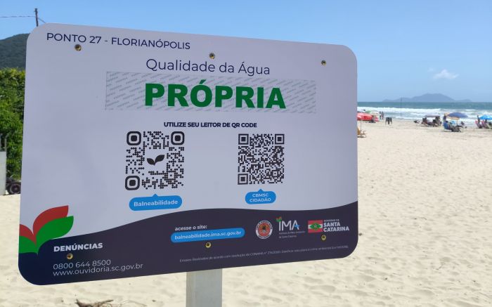 Novas sinalizações estão sendo instaladas nas praias catarinenses (Foto: Divulgação)