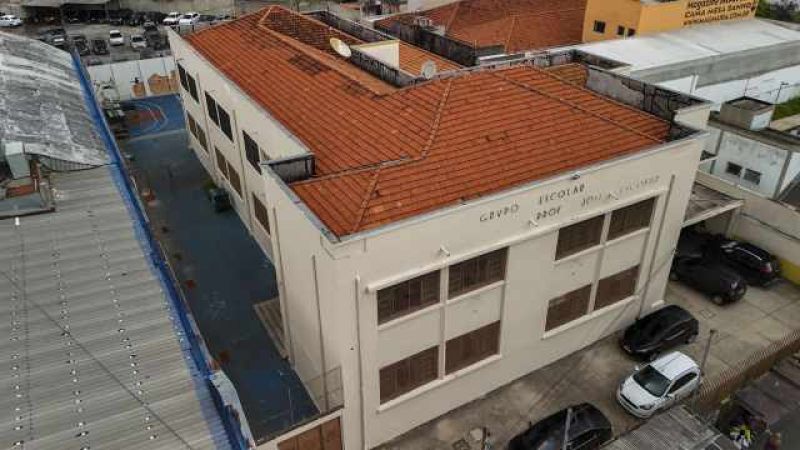 A escola Prof. José Escobar, localizada no bairro Sacomã, é a terceira mais quente da cidade (Foto: José Cícero/Agência Pública)