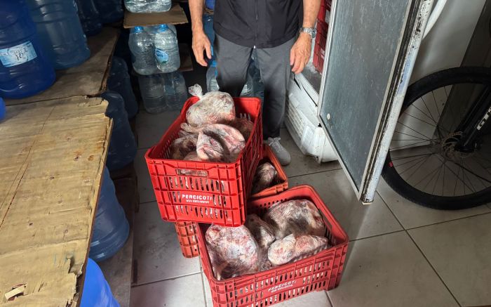 Alimentos estragados foram levados ao aterro sanitário (Foto: Divulgação/Humberto Rosa)