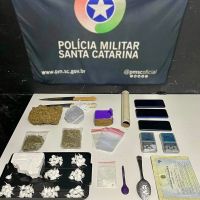 São Domingos Ação da PM acaba com delivery de drogas em Navegantes
