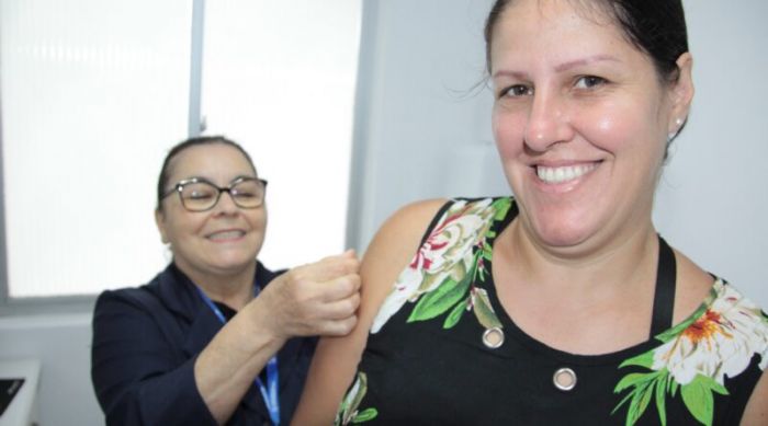 População aproveita o Dia D para se proteger contra a gripe (Foto: Divulgação/Prefeitura de Navegantes)