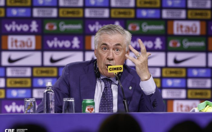 Ancelotti foi apresentado nesta segunda-feira no Rio de Janeiro (Foto: CBF)