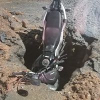Buraco da José Gall machucou motociclista que foi engolido pela cratera