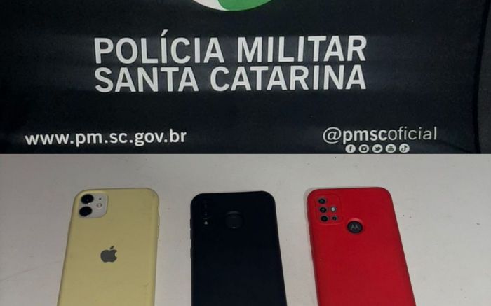 Foram encontradas 25 gramas de maconha com um dos suspeitos (foto: PMSC)