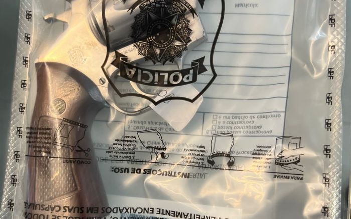 Durante as buscas, agentes da PF encontraram armas em endereços ligados a investigados em Penha (Foto: Polícia Federal/Divulgação)