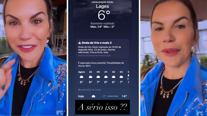 Katia viajou a trabalho pra Lages e essa visita rendeu até meme com o clube da cidade (Foto: Reprodução/Redes sociais)