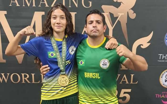 Maia venceu a categoria juvenil no evento WBC Muay Thai (Foto: Divulgação)