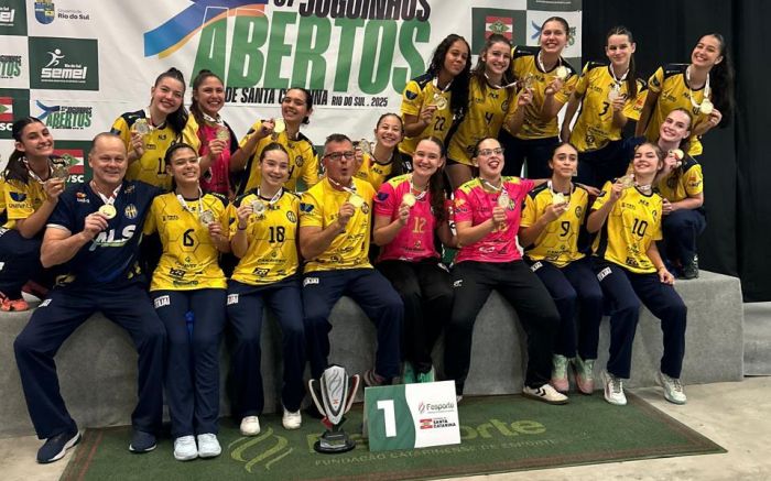Pela primeira vez Itajaí conquistou o título do Joguinhos na modalidade (Foto: Divulgação)