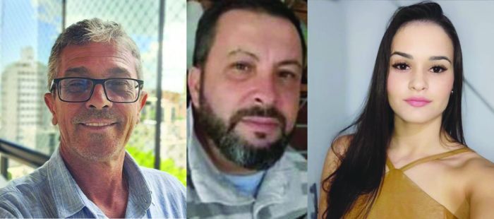 Jorge, André  e Laís morreram em dois acidentes na BR 282 (Foto: Reprodução)