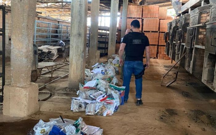 A incineração foi supervisionada pela Vigilância Sanitária e feita em um ambiente seguro (Foto: Divulgação PCSC)