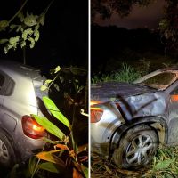 Carro sai da pista e mulher fica ferida em Camboriú
