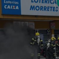 Lotérica pega fogo em Itapema