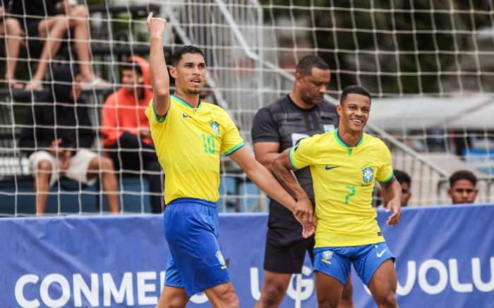 Brasil assumiu a liderança da Liga Evolución com o resultado (Foto: Conmebol)