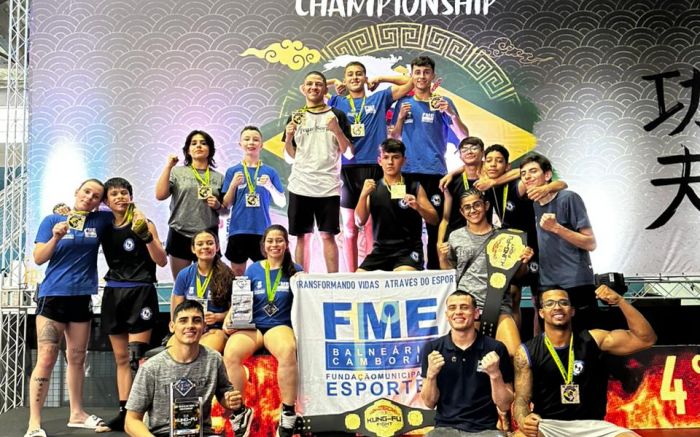 Equipe foi formada por 13 atletas de boxe chinês (Foto: Divulgação)