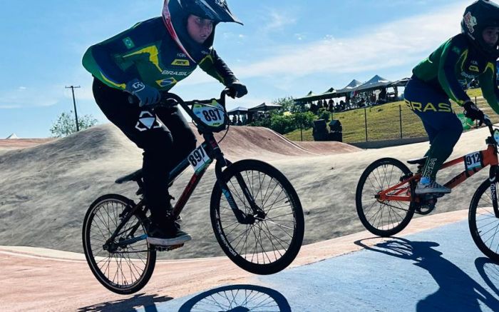 Matheus e Gabriel competiram na pista das Olimpíadas do Rio (Foto: Divulgação)