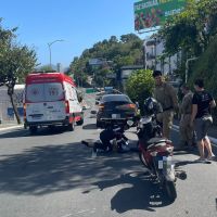 Acidente deixa motociclista ferido na Martin Luther