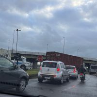 Navegantes tem BR 470 travada com 30 minutos de lentidão