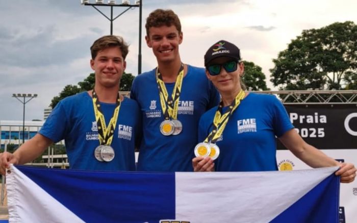 Thomas e Arthur competiram na categoria sub-19 (Foto: Divulgação)