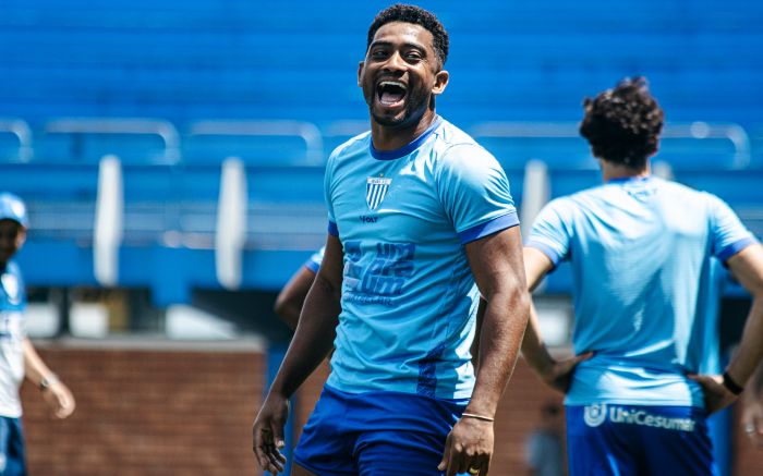Jogadores do Avaí fizeram protesto por salários atrasados e não treinaram dois dias (Foto: Leandro Boeira/Avaí)