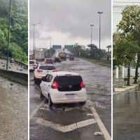 Chuva forte fecha vias e causa bloqueios na Grande Floripa e na Serra