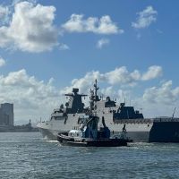 Primeira fragata construída em Itajaí será entregue à Marinha no início de 2026